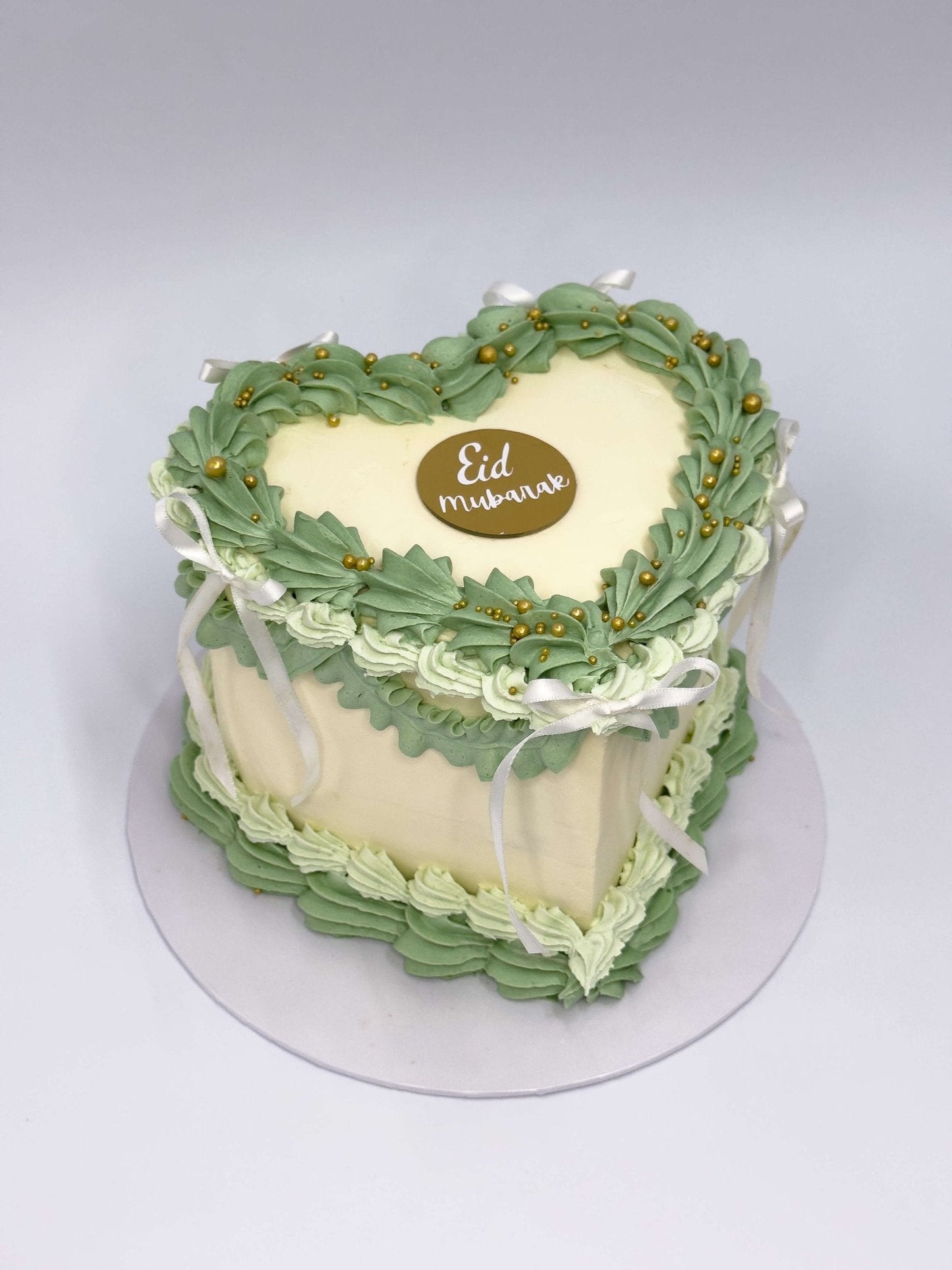 Vintage Eid Heart Cake - Cakes by Hassan